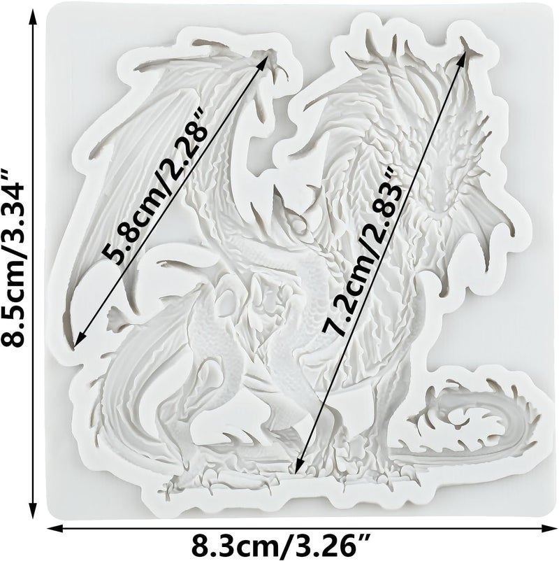 TAOXIBEI Flying Dragon Polymer Clay Mold Dragon Silicone Resin Molds for DIY Crafts Epoxy Resin Casting Air Dry Polymer Clay Plaster Jewelry Making - Image 2